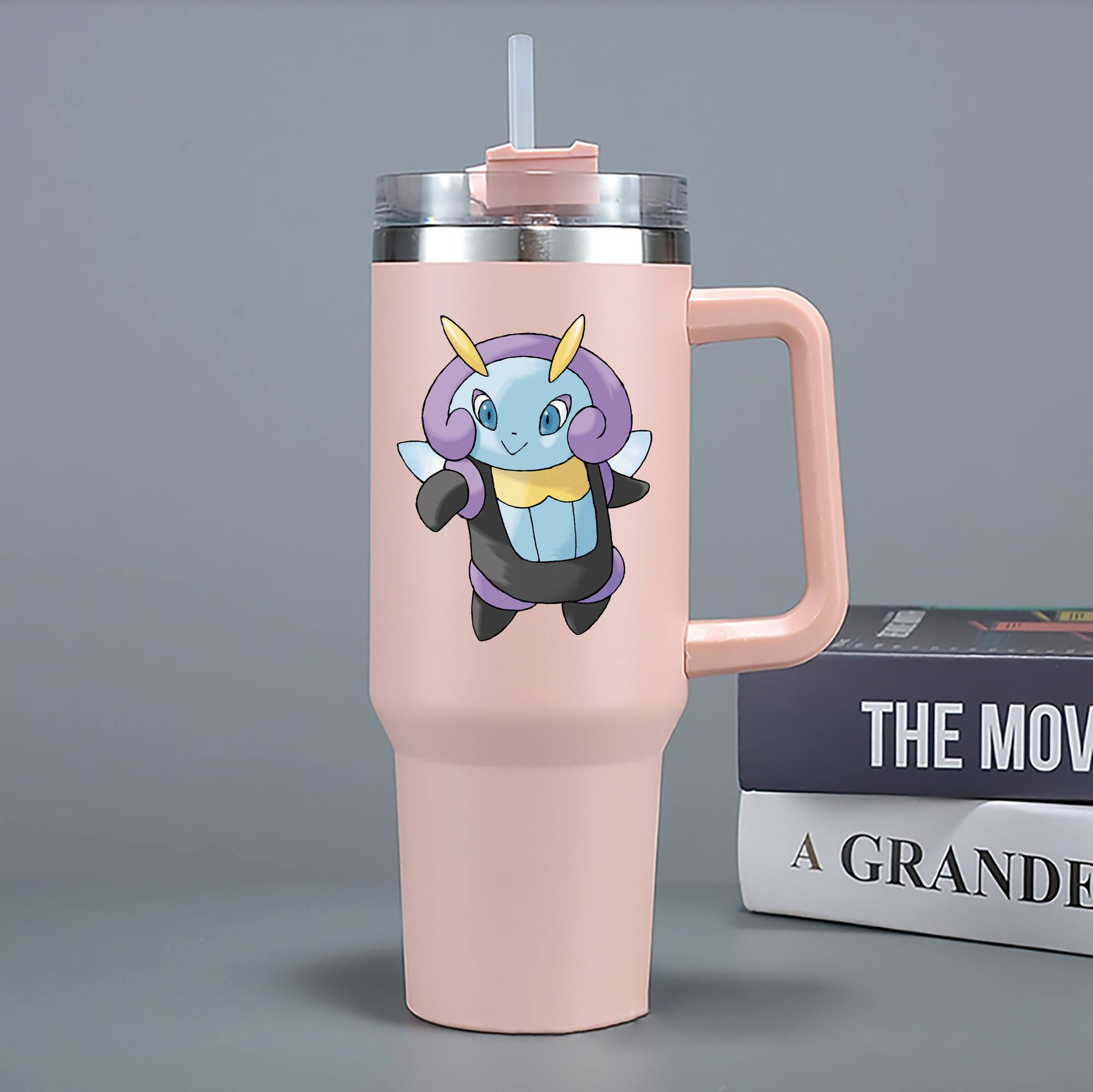 （画像用） ポケットモンスター Pokémon 1200mL車用タンブラー - クリスタルステッカー（プラスチックストロー付き）